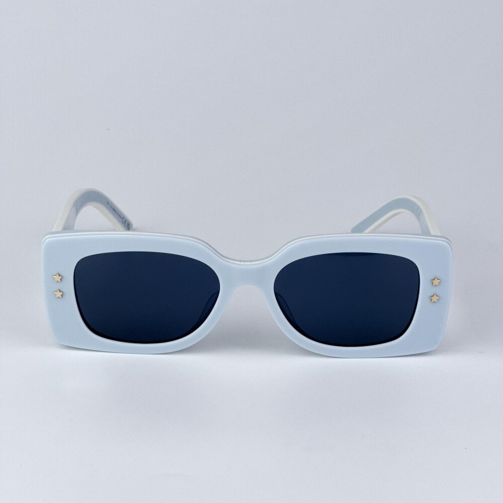 Dior DIORPACIFIC S1U 80B0 Men NEW AUTHENTIC Sunglasses Blue White Rectangle